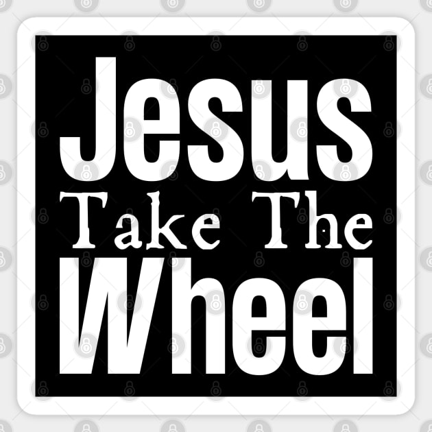 Jesus Take The Wheel Sticker by HobbyAndArt